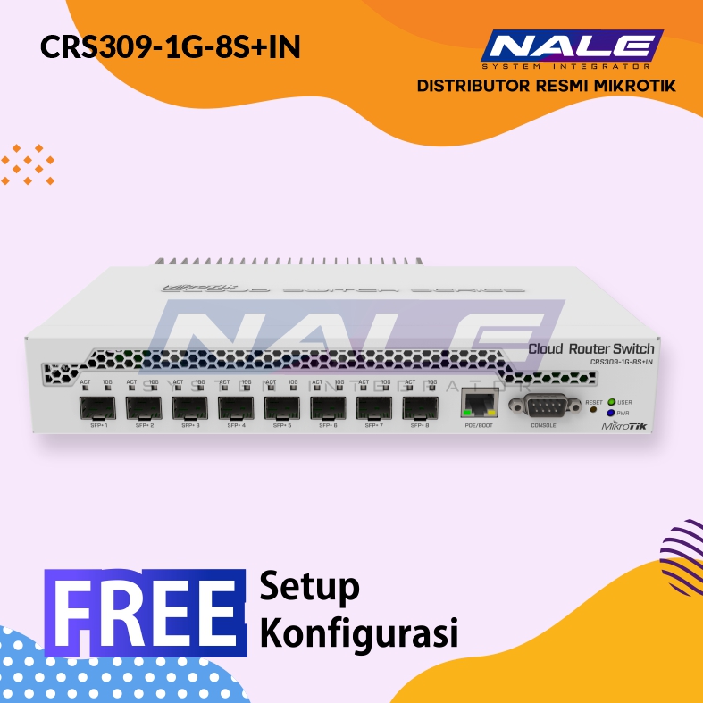 SLOTNE - CRS309-1G-8S+IN - 01 Mikrotik Switch CRS309-1G-8S+IN - Gambar 1