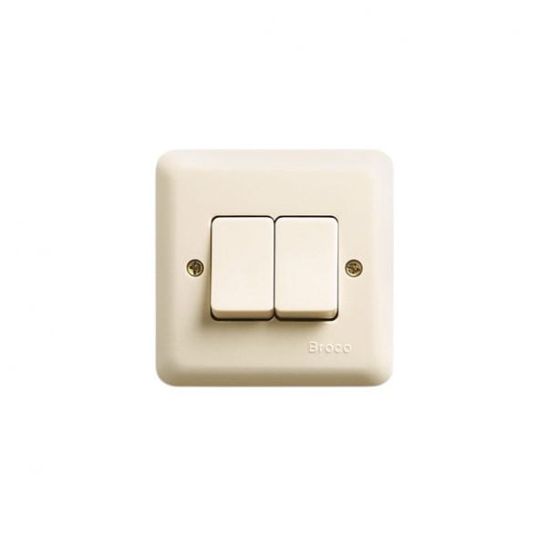SAKLAR DOUBLE NEW GEE BROCO 6622 2G 1W CREA